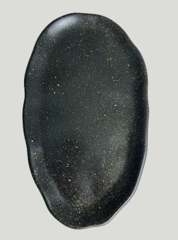 Bandeja Orgânica Preto com dourado