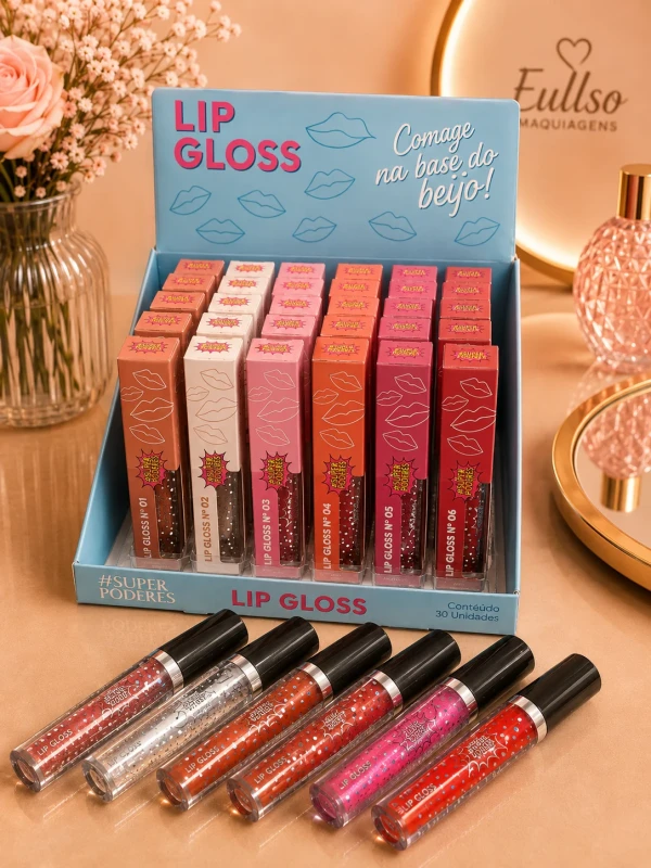 Lip Gloss Comigo na Base do Beijo