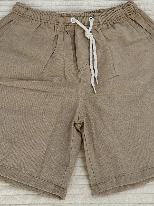 Bermuda Masculina Linho Fio Tinto COR CARAMELO