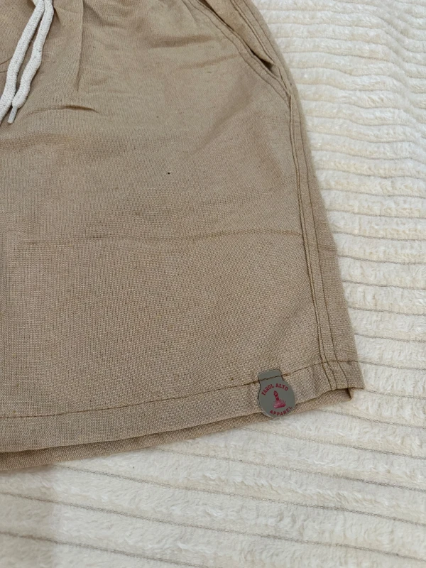 Bermuda Masculina Linho Fio Tinto COR CARAMELO