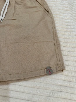 Bermuda Masculina Linho Fio Tinto COR CARAMELO