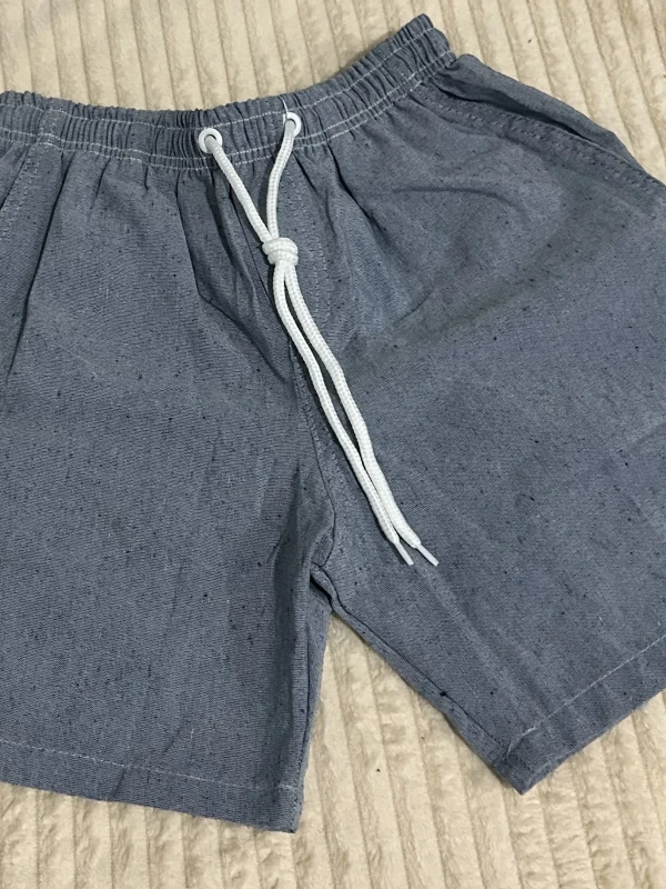Bermuda Mauricinho Linho Fio Tinto COR CHUMBO Masculina
