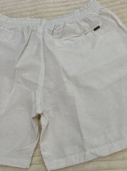 Bermuda Mauricinho Linho Fio Tinto COR BRANCA Masculina