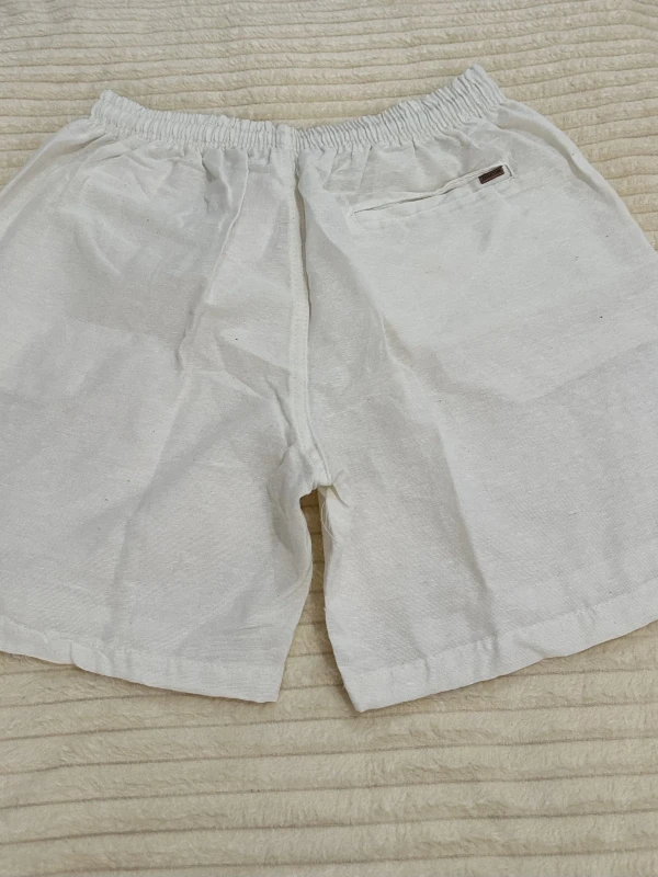 Bermuda Mauricinho Linho Fio Tinto COR BRANCA Masculina