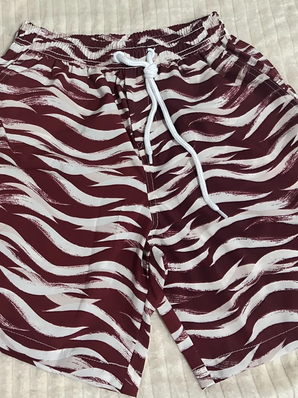 Bermuda Tactel VINHO COM BRANCO Masculina (Cópia)