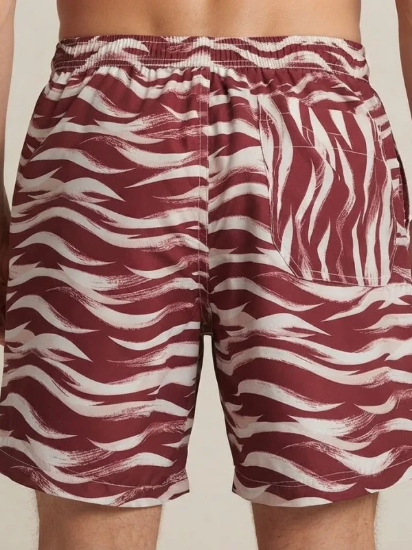 Bermuda Tactel VINHO COM BRANCO Masculina (Cópia)