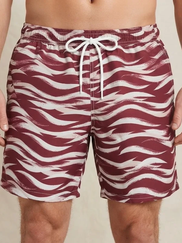 Bermuda Tactel VINHO COM BRANCO Masculina (Cópia)
