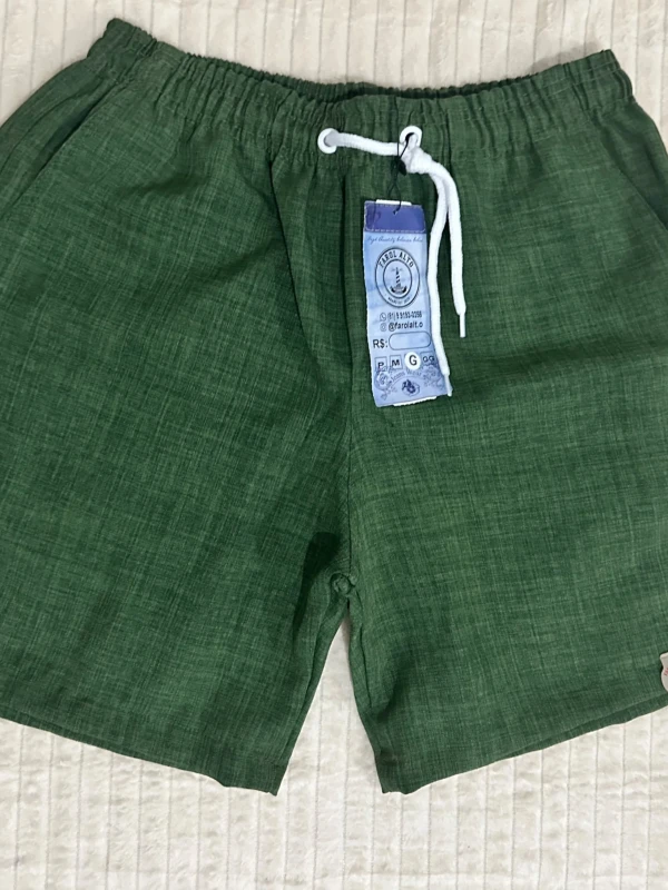 Bermuda Linhão Verde escuro Masculina