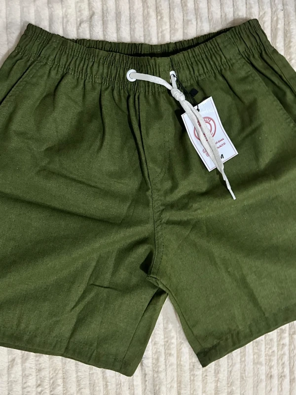 Bermuda Linho VERDE MILITAR masculina