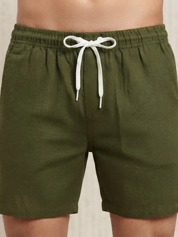 Bermuda Linho VERDE MILITAR masculina