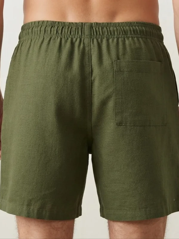 Bermuda Linho VERDE MILITAR masculina