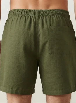 Bermuda Linho VERDE MILITAR masculina