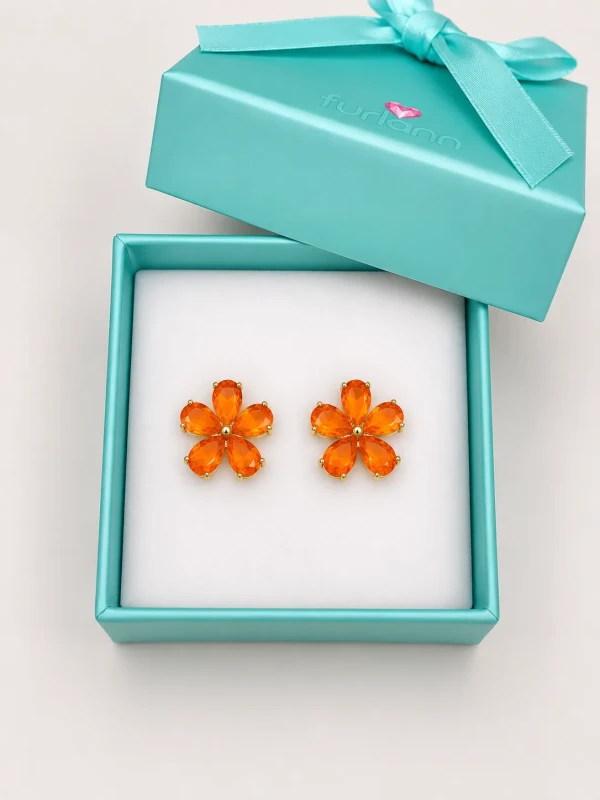 Brinco flor cores