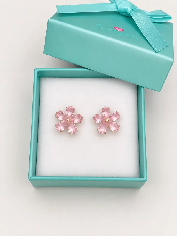 Brinco flor cores