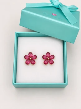 Brinco flor cores