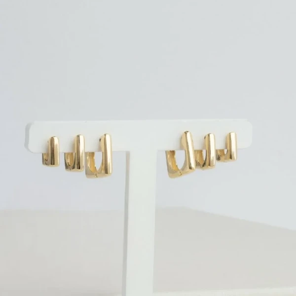 Trio argola quadrado click
