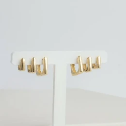 Trio argola quadrado click