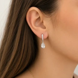 Brinco gota cristal