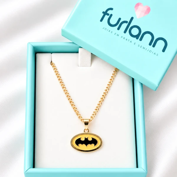 Colar batman semijoia