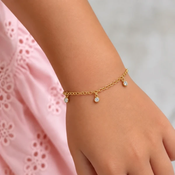 Pulseira zircônia infantil
