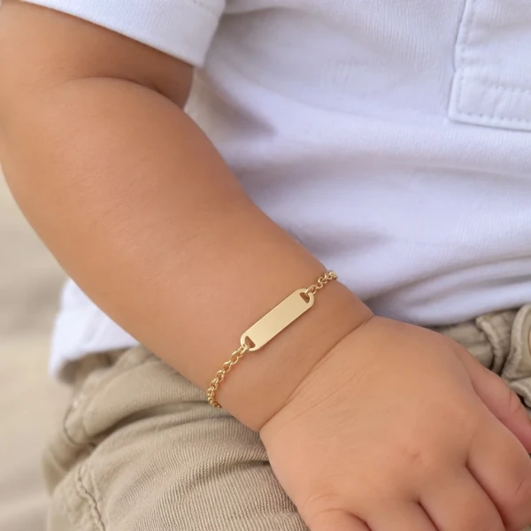 Pulseira infantil chapinha nome