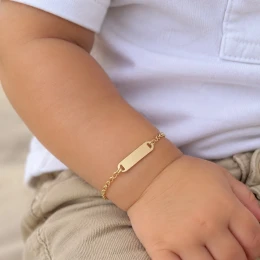 Pulseira infantil chapinha nome