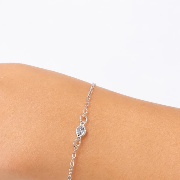 Pulseira infantil zircônia