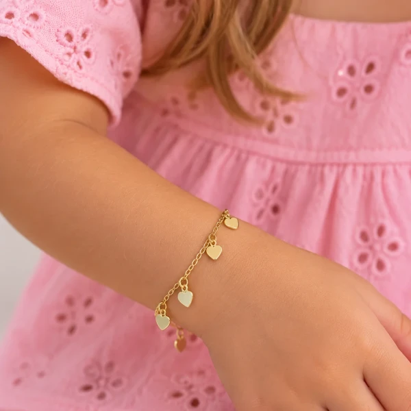 Pulseira coração infantil
