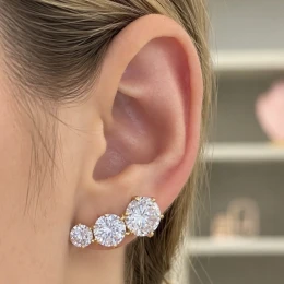 Ear cuf 3 gemas semijoia