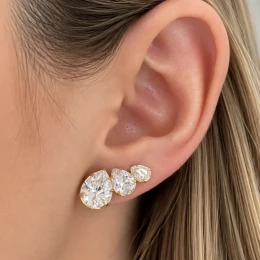 Ear cuff 3 gotas semijoia