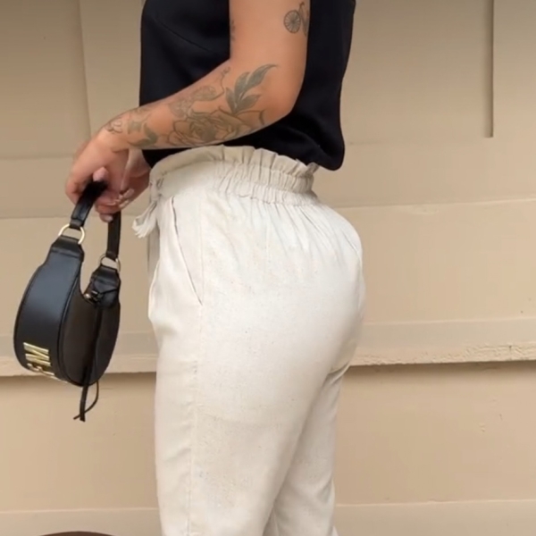 Calça clochart Linho