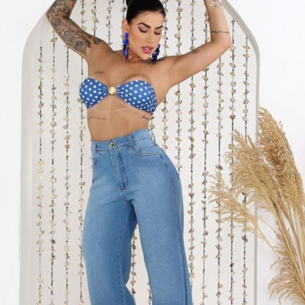 Calça jeans wide leg