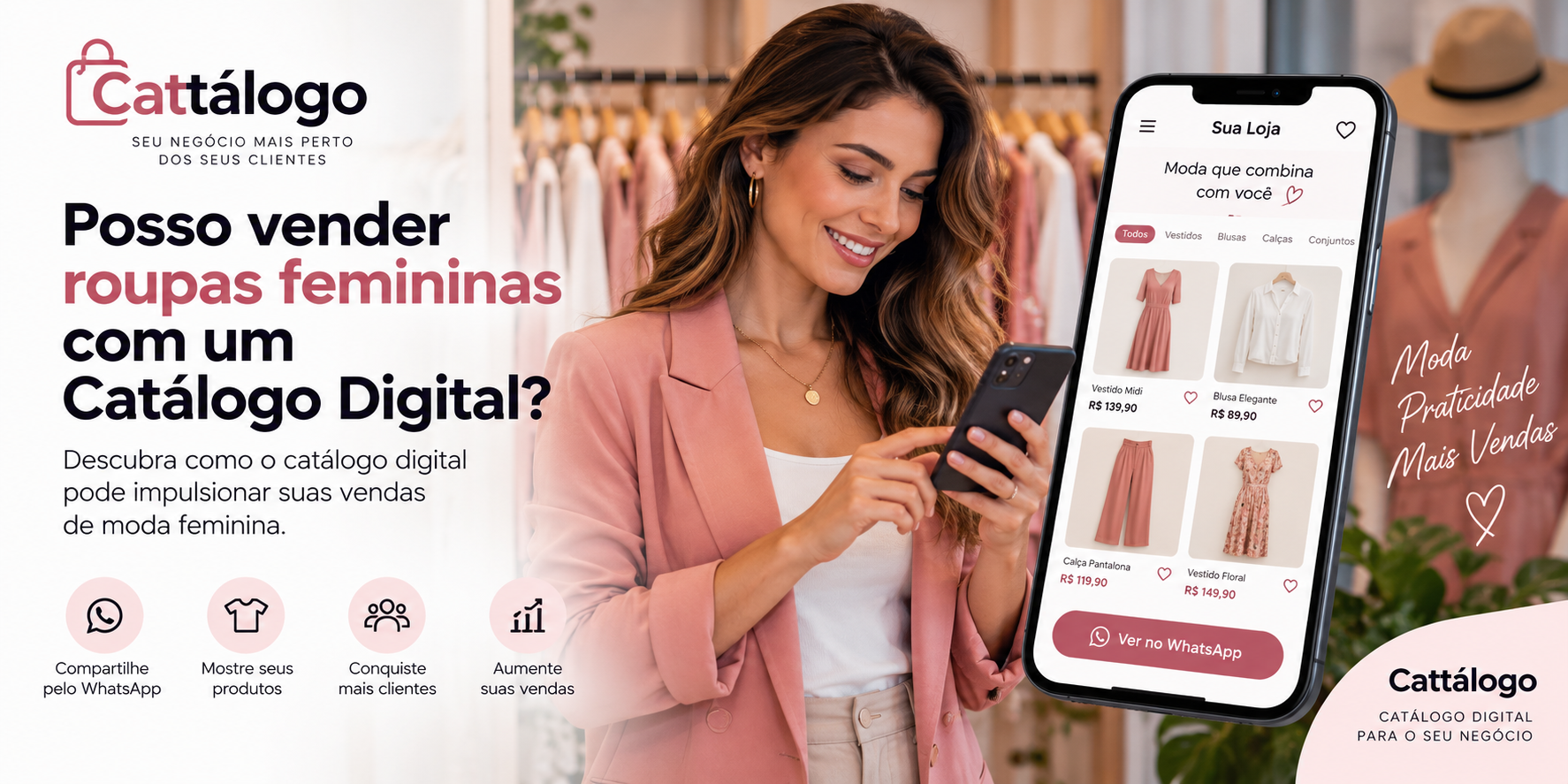 Posso vender roupas femininas com um Catálogo Digital?
