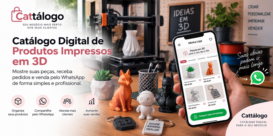 Como vender produtos impressos em 3D pelo WhatsApp?