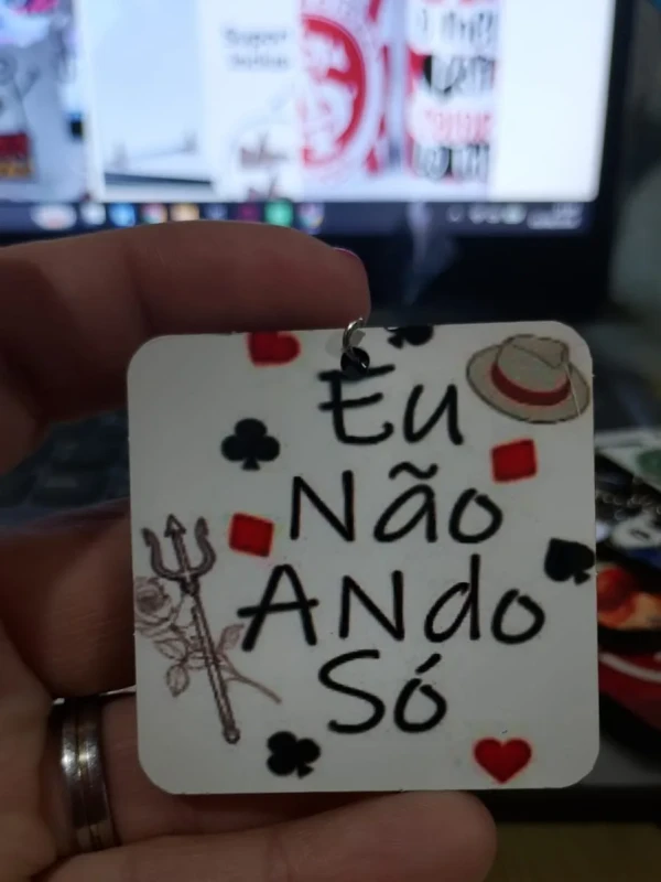 Chaveiro MDF - Eu não Ando Só