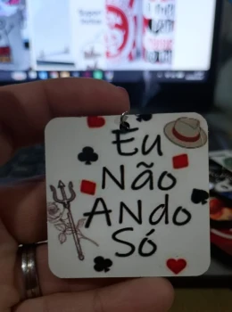 Chaveiro MDF - Eu não Ando Só