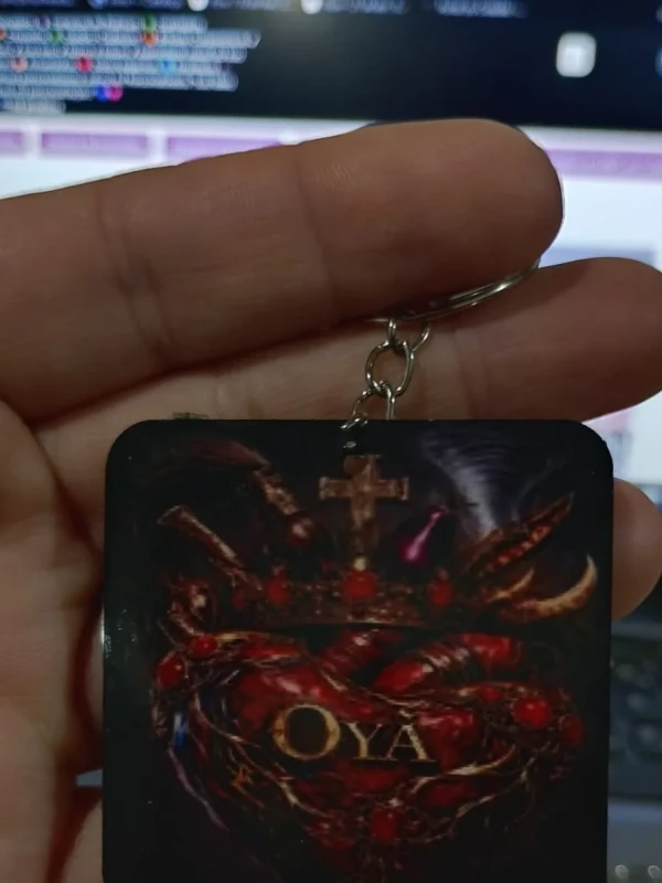 Chaveiro MDF - O Coração de Oyá