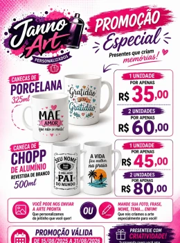 Promoção 2 Canecas de Porcelana