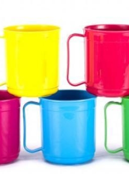 Caneca Plástica Resistente Colorida 350ml