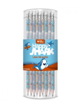 LAPIS HB GRAFITE HAPPY SHARK C/ BORRACHA