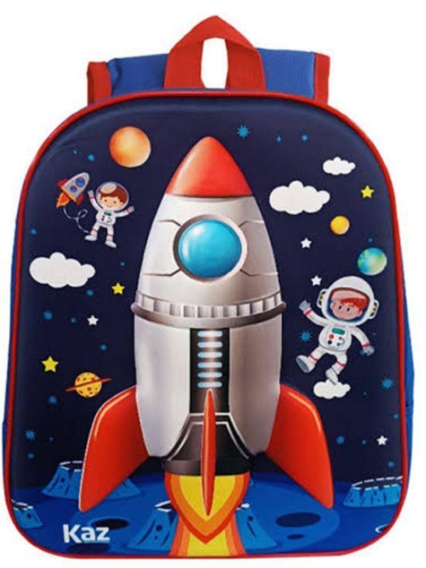 Mochila Escolar Masculina 3D Espacial 42cm