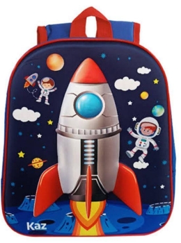 Mochila Escolar Masculina 3D Espacial 42cm