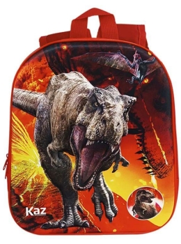 Mochila Escolar Masculina 3D Dinossauro 42cm