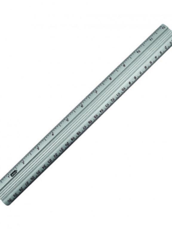 RÉGUA 30cm ALUMÍNIO
