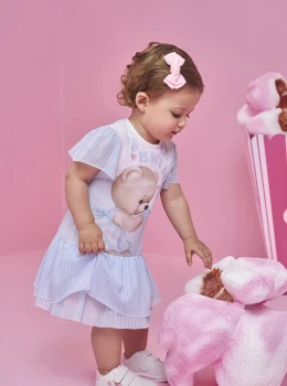 Vestido Infantil Estampado Ursinha – Cinti