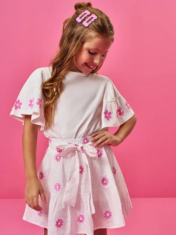 Conjunto Infantil Blusinha e Short Saia – Cinti