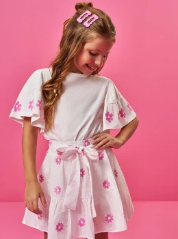 Conjunto Infantil Blusinha e Short Saia – Cinti