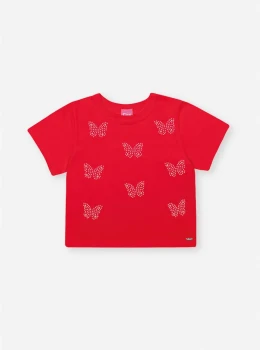 Blusa Infantil com Aplicação de Borboletas – Cinti