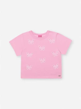 Blusa Infantil com Aplicação de Borboletas – Cinti