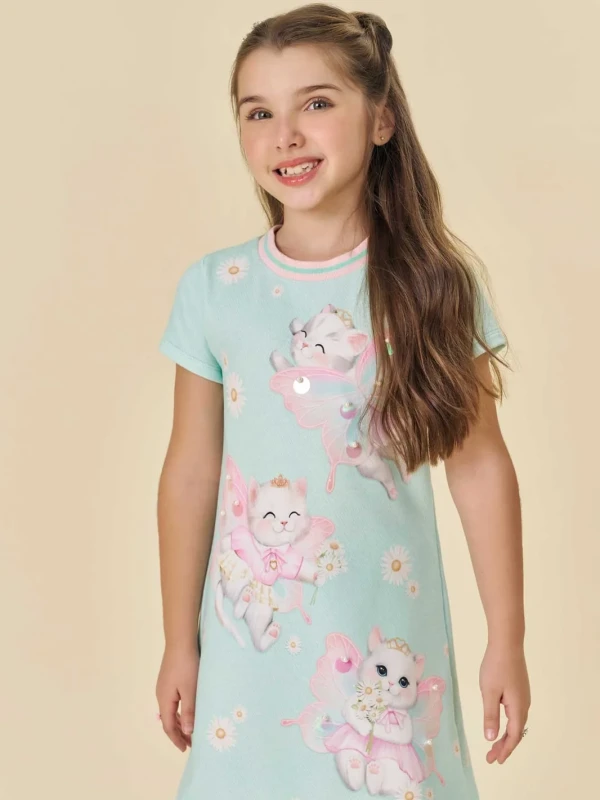 Vestido Infanti Candy Garden: Doçura e Magia em Cada Detalhe